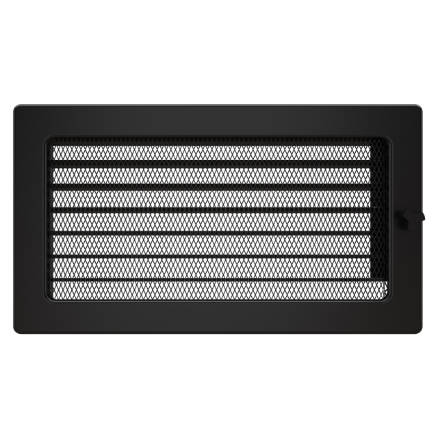Fireplace ventilation grille SAVEN 17x30 black with blinds