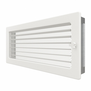Fireplace ventilation grille SAVEN 17x37 white with blinds. Photo 2