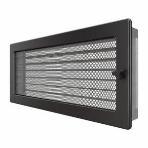 Fireplace ventilation grille SAVEN 17x37 graphite with blinds. Photo 2