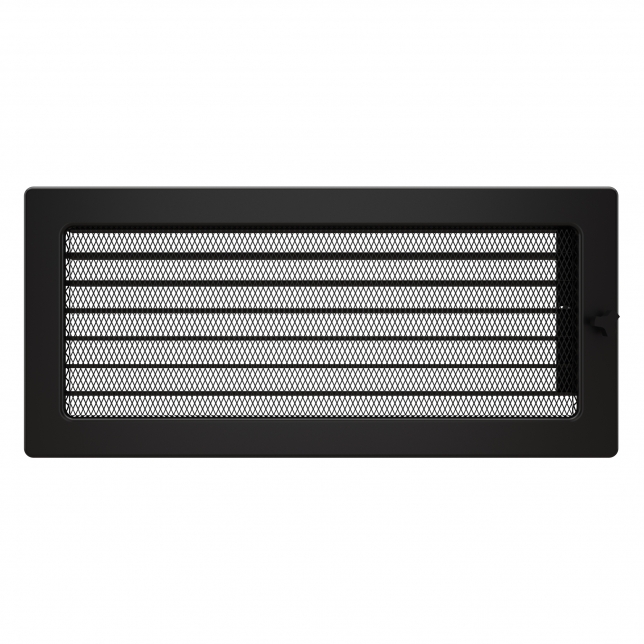 Fireplace ventilation grille SAVEN 17x37 black with blinds