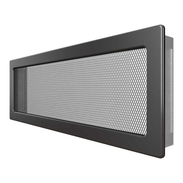 Fireplace ventilation grille SAVEN 17x49 graphite. Photo 2