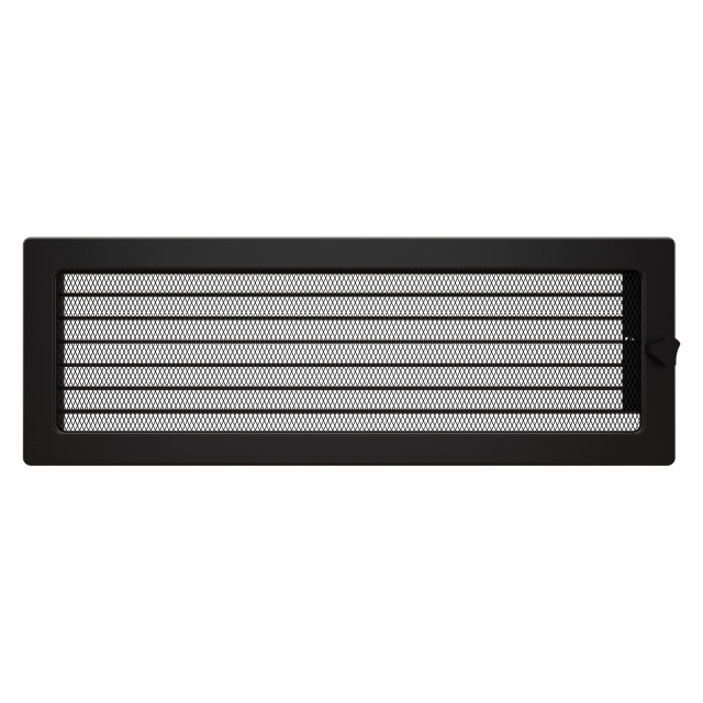 Fireplace ventilation grille SAVEN 17x49 black with blinds