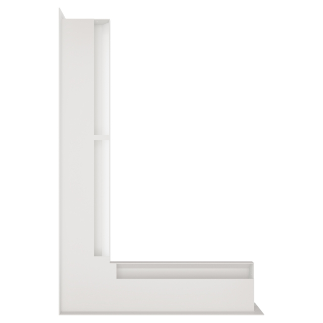 Fireplace ventilation grille 60x400x600 SAVEN Loft Angle white. Photo 2