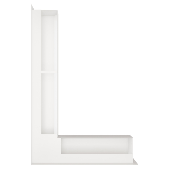 Fireplace ventilation grille 90x400x600 SAVEN Loft Angle left angle white. Photo 3