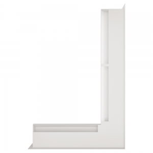 Fireplace ventilation grille 60x600x400 SAVEN Loft Angle white. Photo 2