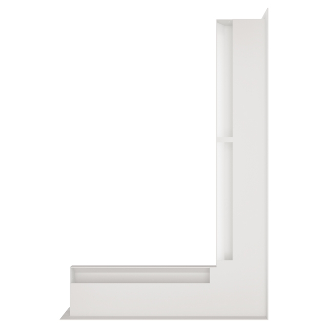 Fireplace ventilation grille 60x600x400 SAVEN Loft Angle white. Photo 2