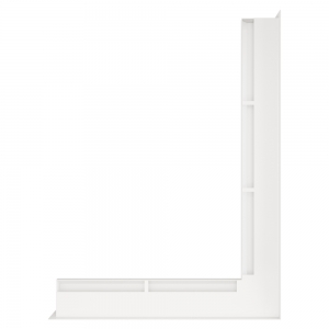 Fireplace ventilation grille 60x800x600 SAVEN Loft Angle white. Photo 2