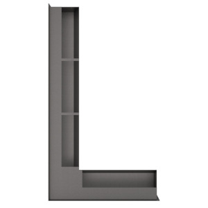 Fireplace ventilation grille 95x450x800 SAVEN Loft Angle graphite. Photo 4
