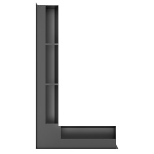 Fireplace ventilation grille 95x450x800 SAVEN Loft Angle black. Photo 4