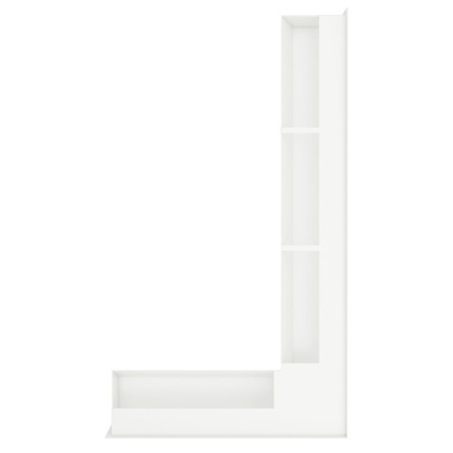 Fireplace ventilation grille 95x800x450 SAVEN Loft Angle white. Photo 4