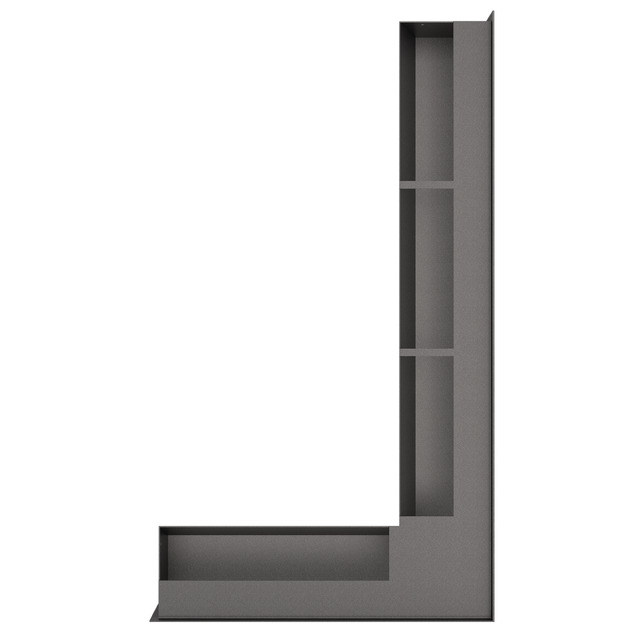 Fireplace ventilation grille 95x800x450 SAVEN Loft Angle graphite. Photo 4