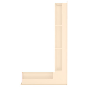Fireplace ventilation grille 95x800x450 SAVEN Loft Angle cream. Photo 4