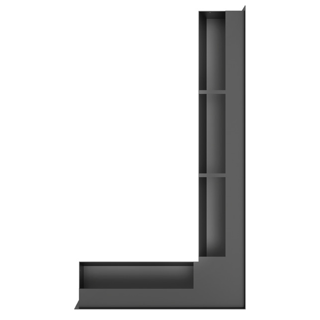 Fireplace ventilation grille 95x800x450 SAVEN Loft Angle black. Photo 4