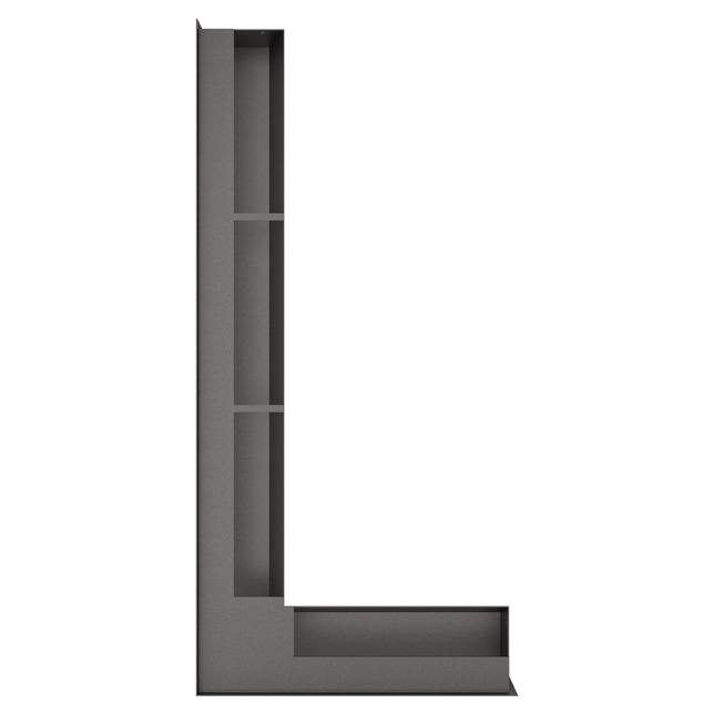 Fireplace ventilation grille 95x450x950 SAVEN Loft Angle graphite. Photo 4