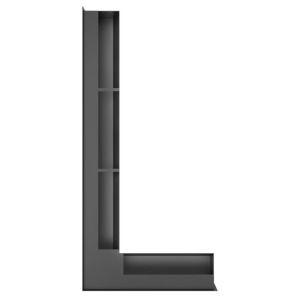 Fireplace ventilation grille 95x450x950 SAVEN Loft Angle black. Photo 4