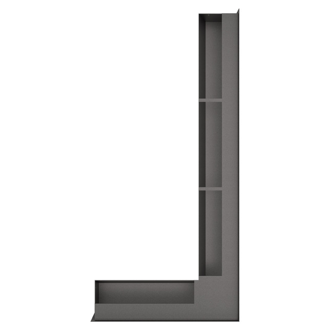 Fireplace ventilation grille 95x950x450 SAVEN Loft Angle graphite. Photo 4