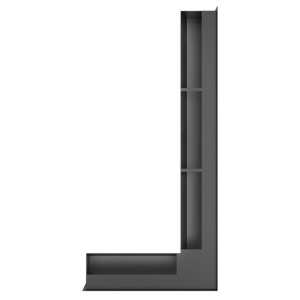 Fireplace ventilation grille 95x950x450 SAVEN Loft Angle black. Photo 4