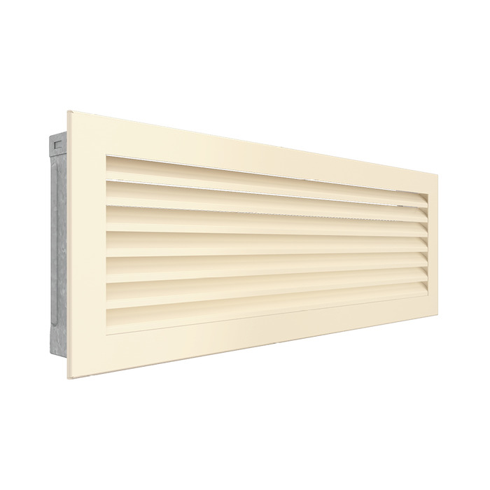 Fireplace ventilation grille SAVEN Hide 17x49 cream. Photo 2