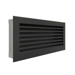 Fireplace ventilation grille SAVEN Hide 17x37 black. Photo 2
