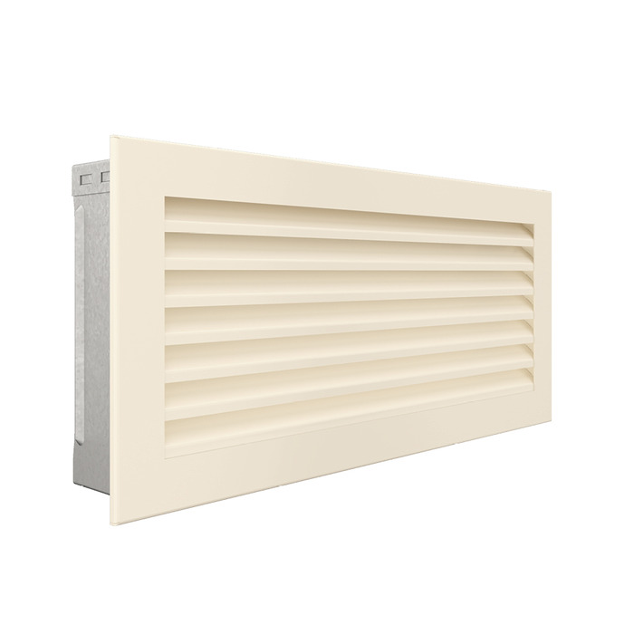 Fireplace ventilation grille SAVEN Hide 17x37 cream. Photo 2