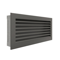Fireplace ventilation grille SAVEN Hide 17x37 graphite. Photo 2