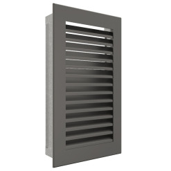 Fireplace ventilation grille SAVEN Hide Vertical 30x17 graphite. Photo 2