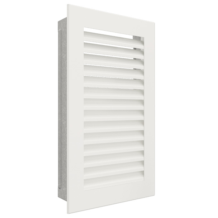 Fireplace ventilation grille SAVEN Hide Vertical 30x17 white. Photo 2