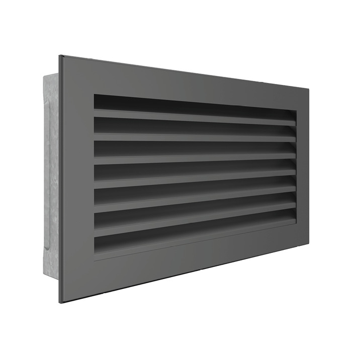 Fireplace ventilation grille SAVEN Hide 17x30 graphite. Photo 2