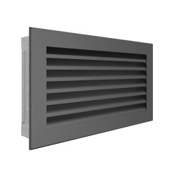 Fireplace ventilation grille SAVEN Hide 17x30 graphite. Photo 2