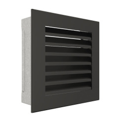 Fireplace ventilation grille SAVEN Hide 17x17 black. Photo 2