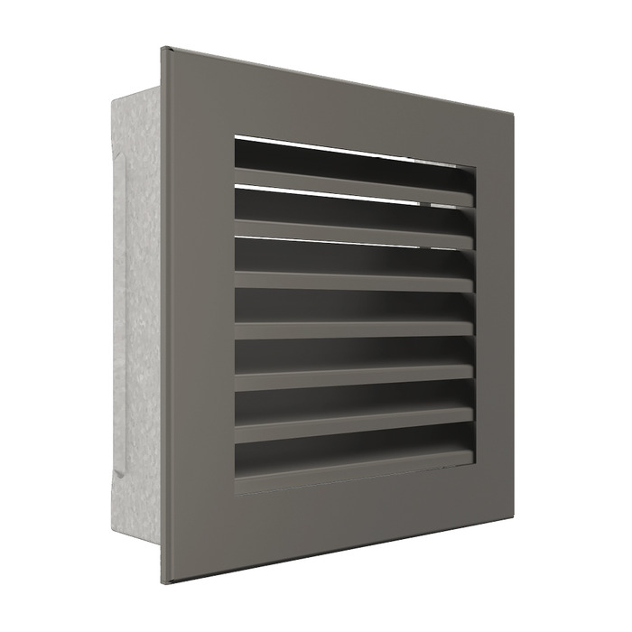 Fireplace ventilation grille SAVEN Hide 17x17 graphite. Photo 2