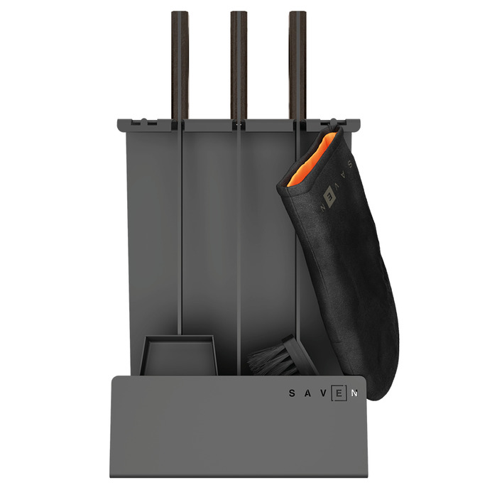 Zestaw kominkowy SAVEN Set 4 L black. Zdjęcia 4