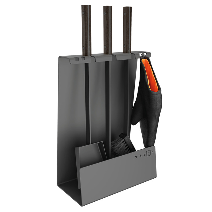 Zestaw kominkowy SAVEN Set 4 L black. Zdjęcia 5