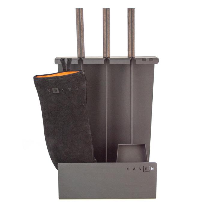 Zestaw kominkowy SAVEN Set 4 L black. Zdjęcia 6