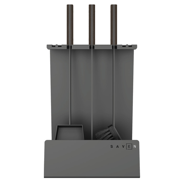 Zestaw kominkowy SAVEN Set 4 L black