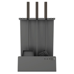 Zestaw kominkowy SAVEN Set 4 L black