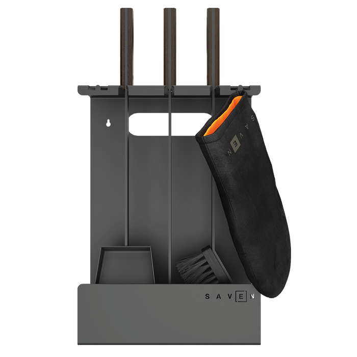 Zestaw kominkowy SAVEN Set 3 L black. Zdjęcia 4