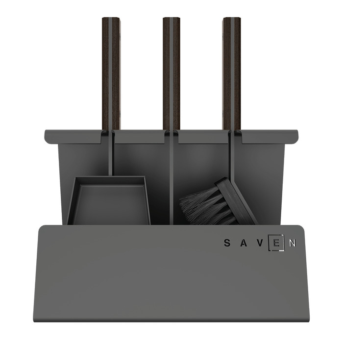 Zestaw kominkowy SAVEN Set 2 S black