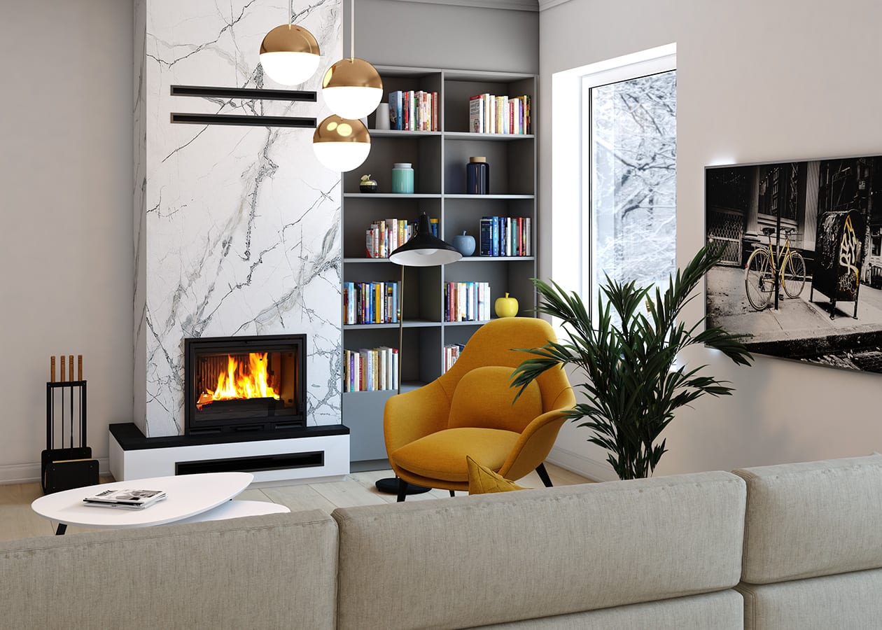 Fireplace insert KAWMET Premium HERMES F23