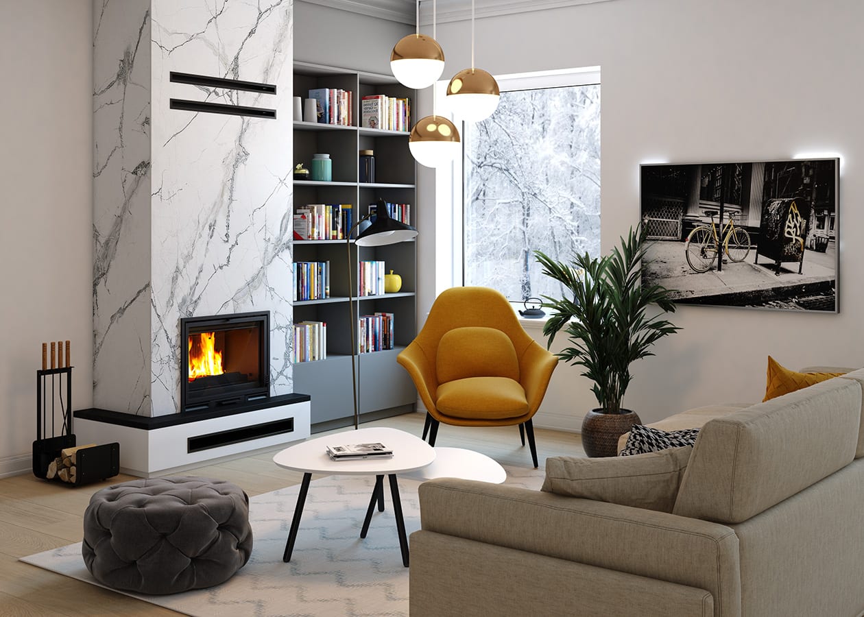 Fireplace insert KAWMET Premium HERMES F23