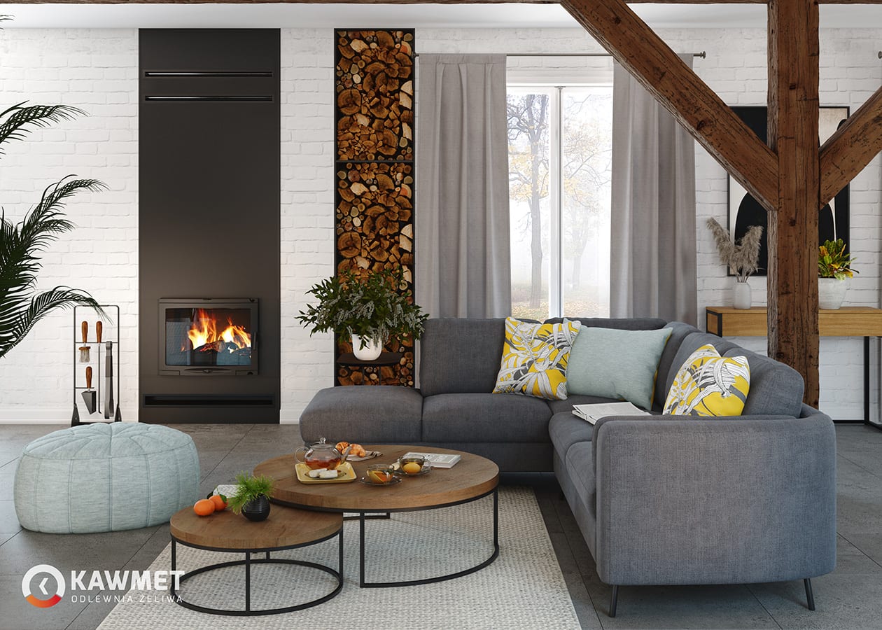 Fireplace insert KAWMET W17 Panorama (16,1 kW) ECO